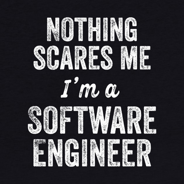 Nothing Scares Me I'm A Software Engineer Gift College First Job Promotion by HuntTreasures